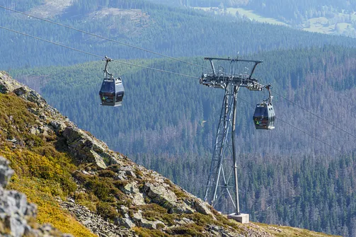 Wagoniki kolejki gondolowa na Śnieżke