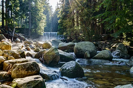 Dziki wodospad na Łomnicy w Karpaczu