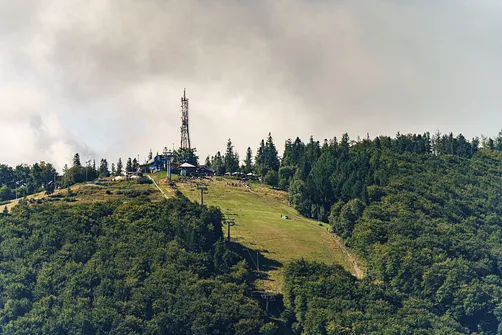 Stacja górna kolei linowej Czantoria