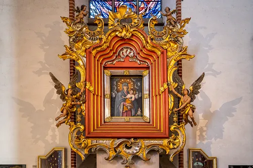 Obraz Matki Bożej Podkamieńskiej w kościele św. Wojciecha we Wrocławiu.