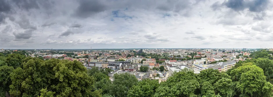 Bydgoszcz. Panorama Bydgoszczy z wieży ciśnień