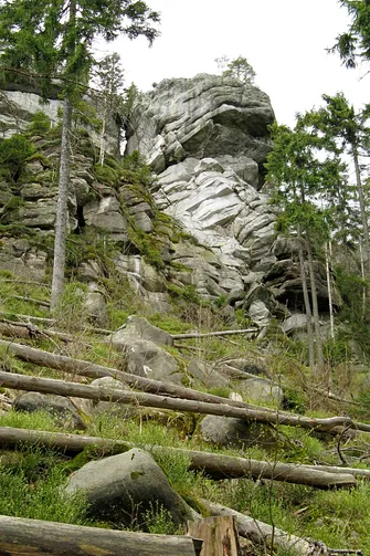 Szczeliniec Wielki. Formy skalne Gór Stołowych
