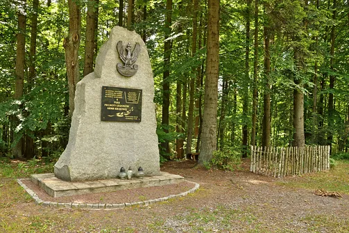 Sosnowica. Pomnik upamiętniający sformowanie 4 Pułku Piechoty Legionów Armii Krajowej.