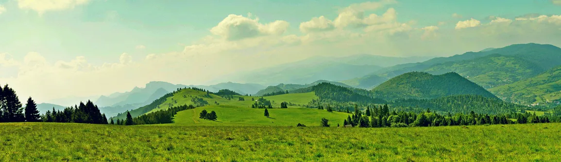 Grzbietem Małych Pienin. Panorama z Durbaszki