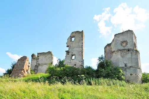 Majkowice. Ruiny zamku w Majkowicach