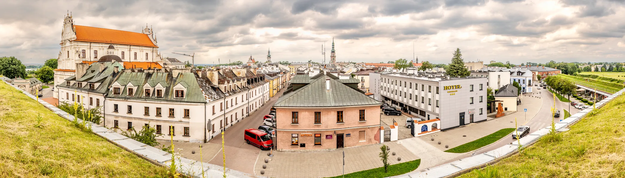 Twierdza Zamość - widok na miasto z nadszańca