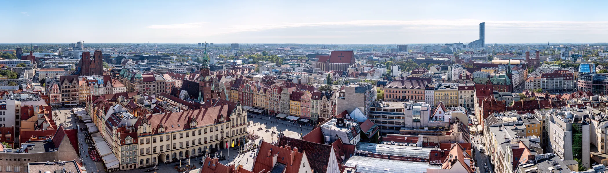 Bazylika św. Elżbiety we Wrocławiu - widok 360° z wieży kościoła 