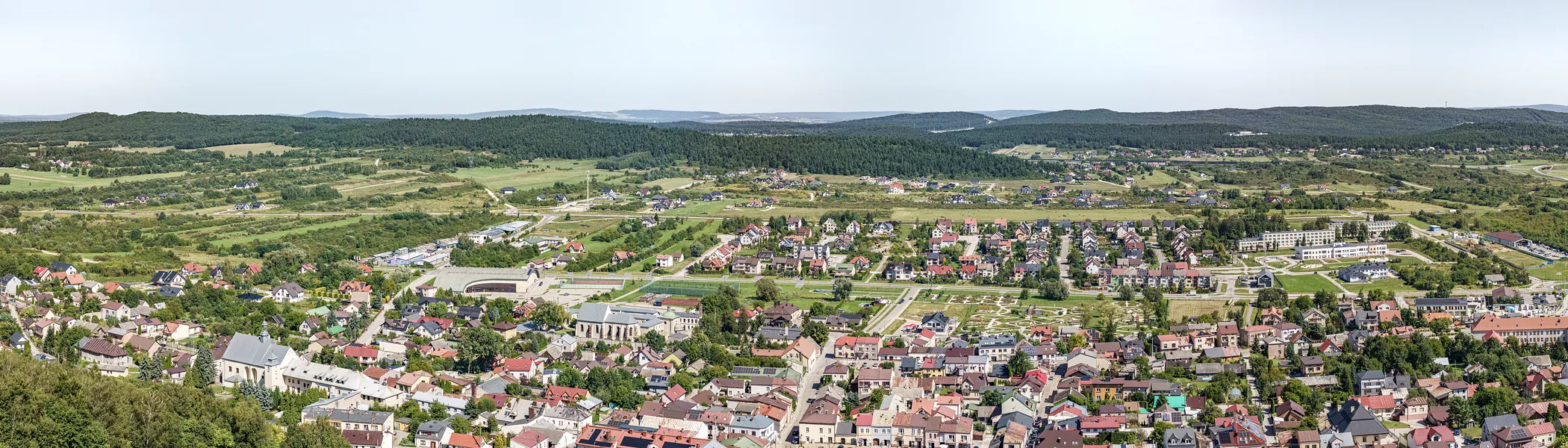 Widok 360° z wieży zamku w Chęcinach